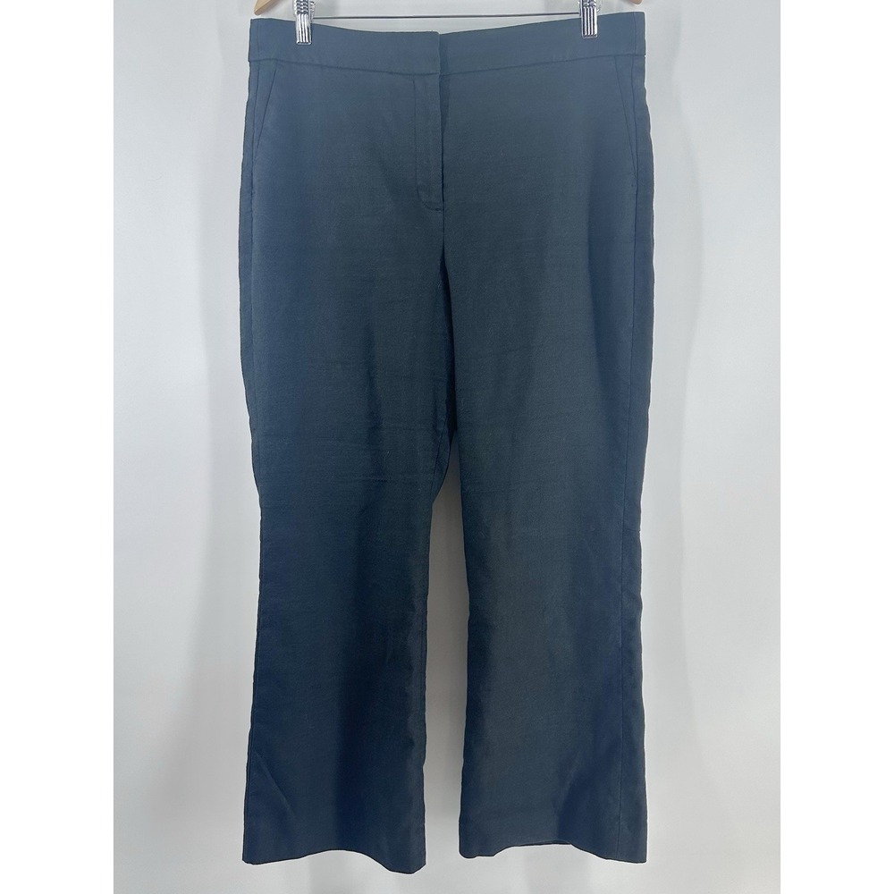 J.Crew Women's Hayden Linen Re-Imagined Sz 14T Blend Pants Black AD37‎